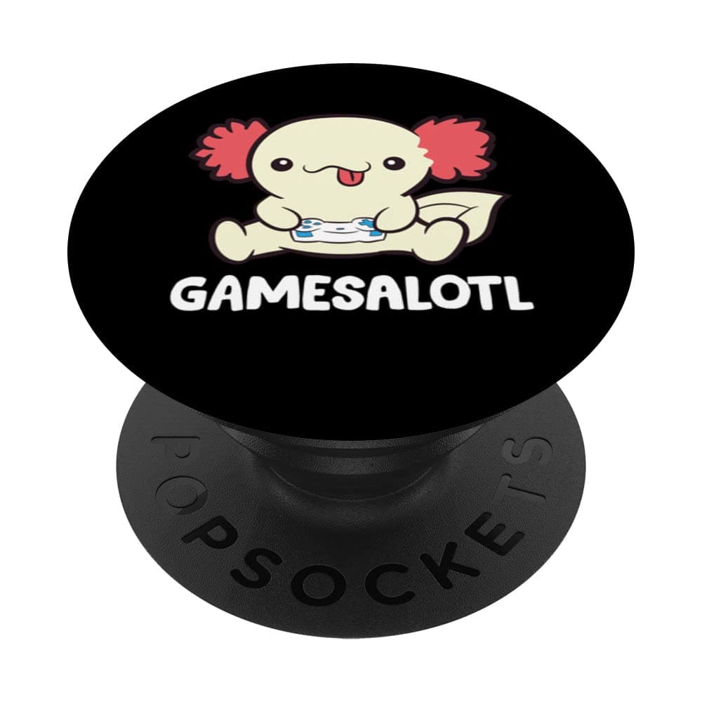 Axolotl Gamer PopSockets - Lustiges Gaming-Axolotl-Grafikdesign 🎮🦎