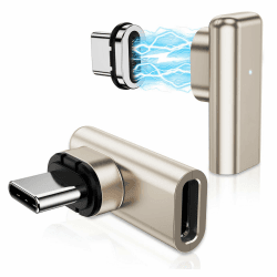 🔌🚀 2er Pack USB C Magnet Adapter 90 Grad, 240W, 8K@60Hz Videoübertragung