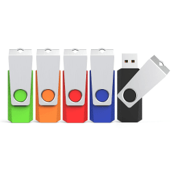 🚀 Deal! USB Stick 64GB 5 Stück KEXIN USB Speicherstick Mehrfarbig Rotate USB Sticks 2.0 5er Pack