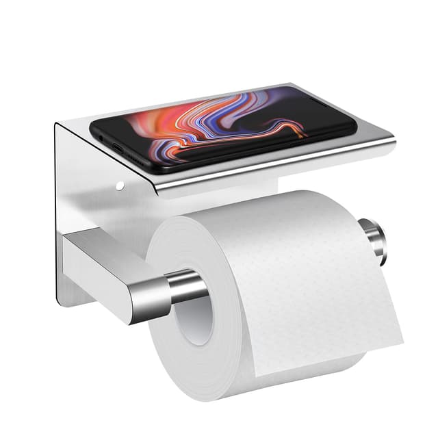 Toilettenpapierhalter Ohne Bohren mit Ablage ASOFTY Selbstklebend 🚽