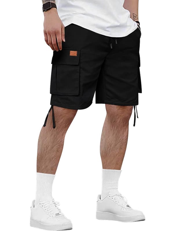 HMIYA Cargo Shorts Herren 🩳 Sommer Freizeithose 🌞 100% Baumwolle