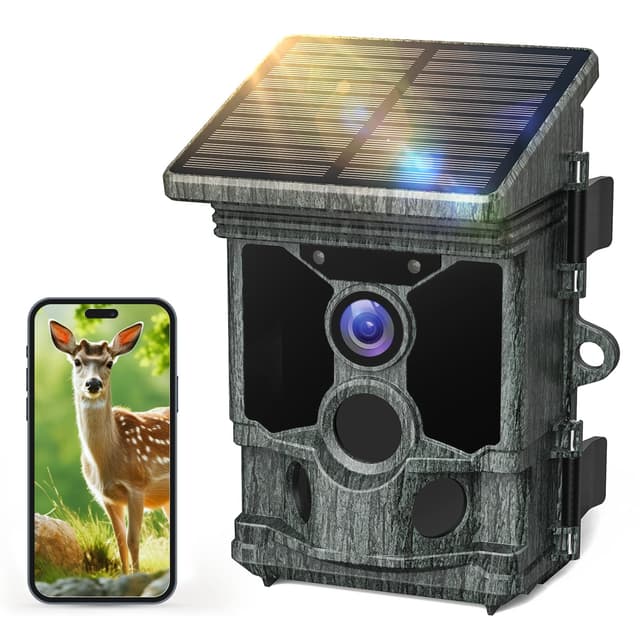 VOOPEAK Wildkamera Solar WLAN - 4K 30fps 46MP Wildkamera 🌞🦌