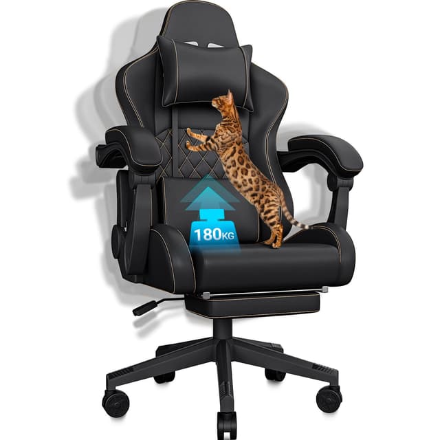 BASETBL Großer Gaming-Stuhl mit Kratzschutz gegen Katzen 🎮🐱