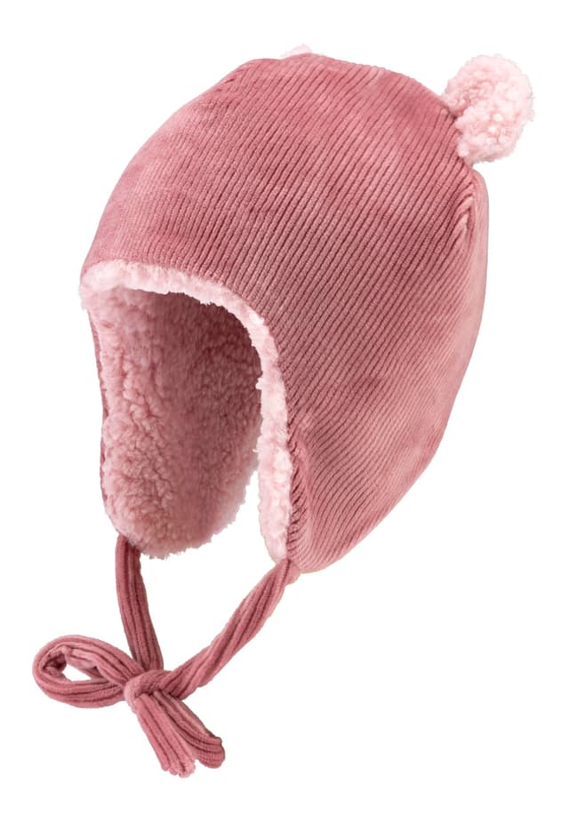 🌟 Sterntaler Inka Mütze in Cord Optik - Babymütze aus Stretchmaterial mit dekorativen Öhrchen 45 mattrosa 🌟