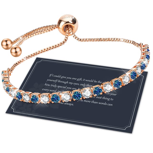 J.Fée Glitzer 5A Zirkonia Tennis Armband Damen Silber Tennisarmband Armbänder Damen Kristall Armband Geschenk für Weihnachten Muttertag Geburtstag Jahrestag