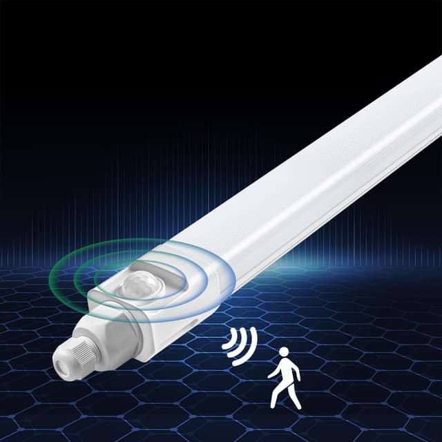 🌟 Super Deal! DXLIGHTING LED Feuchtraumleuchte 120cm mit Bewegungsmelder 🌟