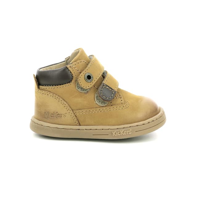 👶👞 Super Deal: Kickers Unisex Baby Tackeasy Oxford-Schuh 19 EU Camel Braun