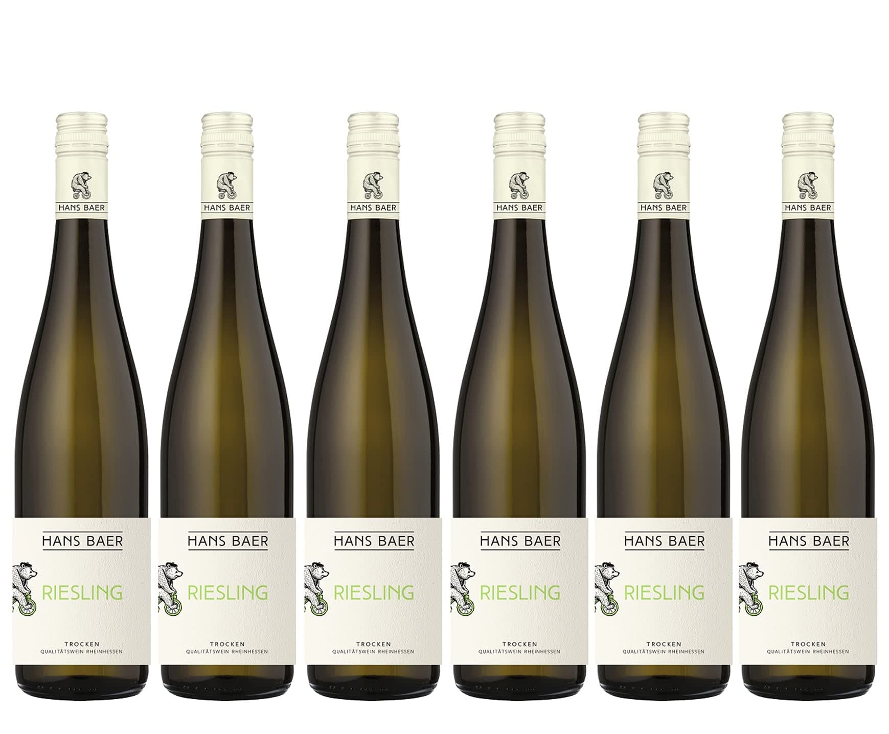 Hans Baer - Riesling Trocken - Weisswein - Qualitätswein aus Rheinhessen, Deutschland (6 x 0.75 l) 🍇🥂