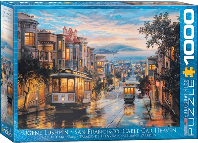 🧩 Eurographics 1000 Teile - San Francisco Kabelbahn Himmel 🚃