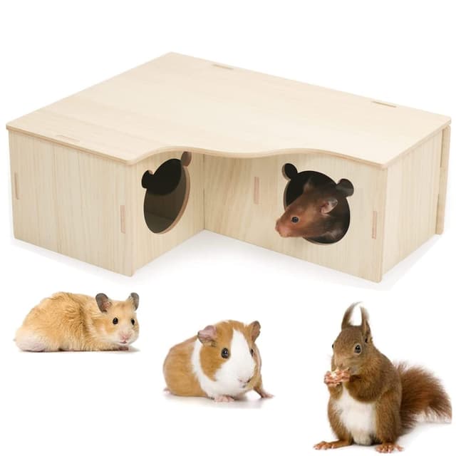 🐹 Bangminda Hamster Holzhaus Mehrkammernhaus