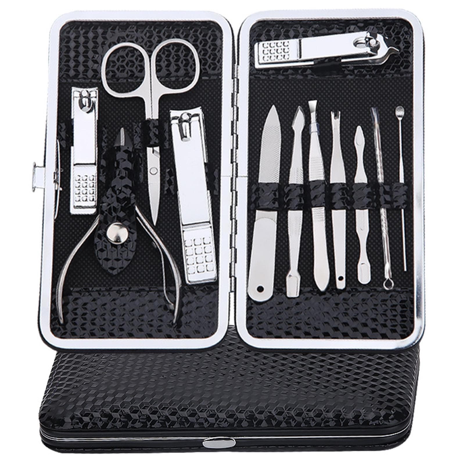 🌟 12 Stück Maniküre Set mit Etui - Nagelreiniger für die Unternagelpflege 🌟