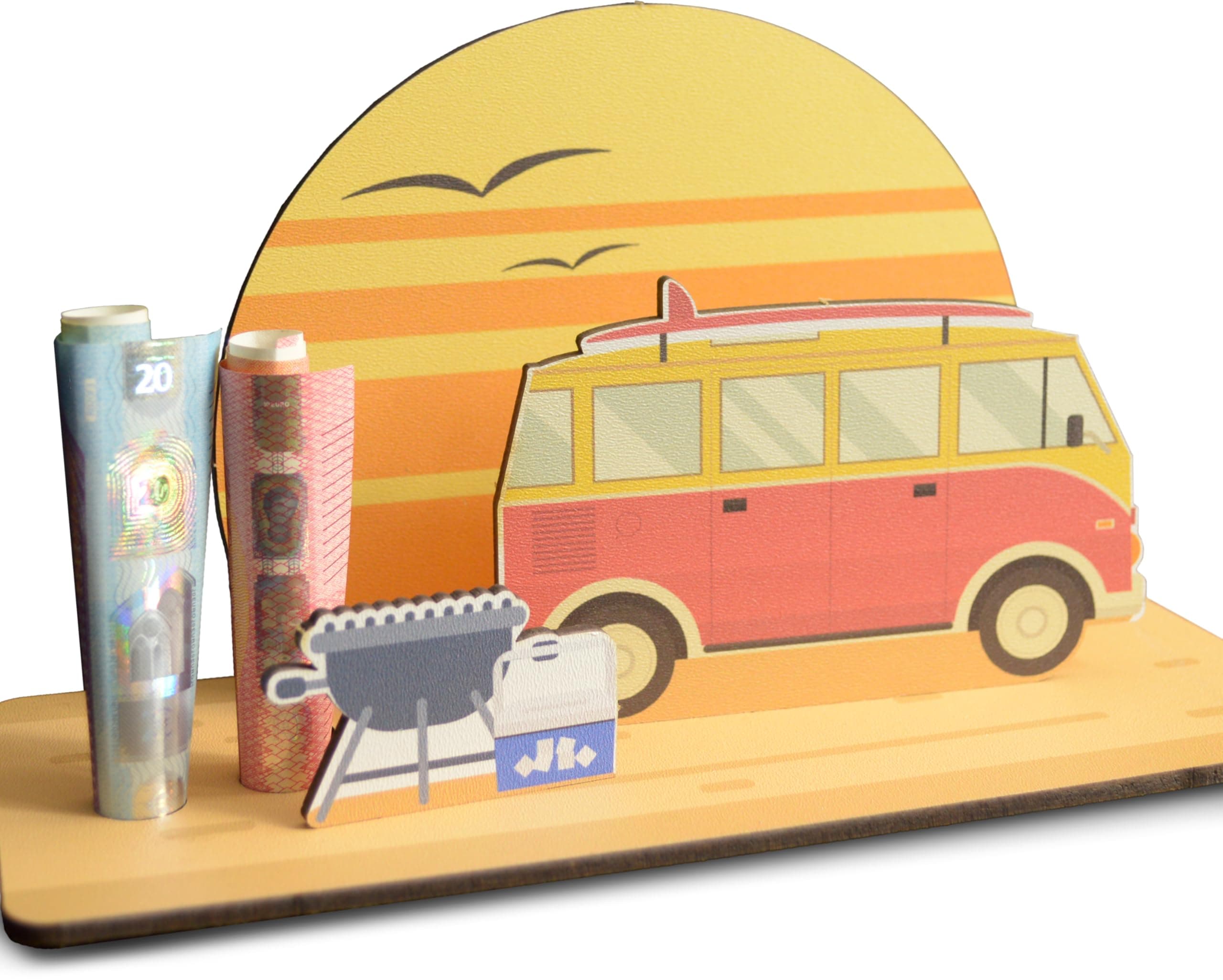 Verschenke Einen Kurztrip - Bus 3D-Holzkarte 🚍🌲 | Geldgeschenke, Städtetrip, Nature Card