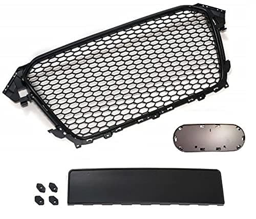 🚗🔥 Kompatibel mit A4 B8 Kühler Front Grill Wabengrill Emblemhalter Schwarz 11-15 - Sonderangebot!