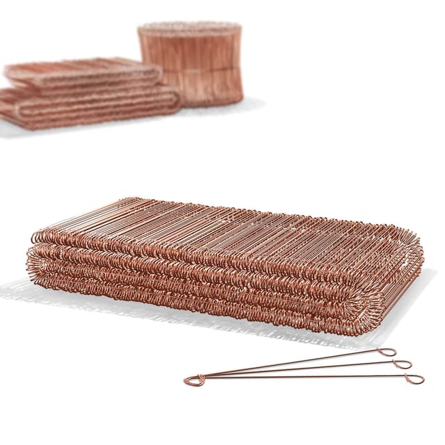 Heimfleiss® Rödeldraht Betonbindedraht 1,0 x 100-160 mm (500 Stk.) - verkupferter Bindedraht