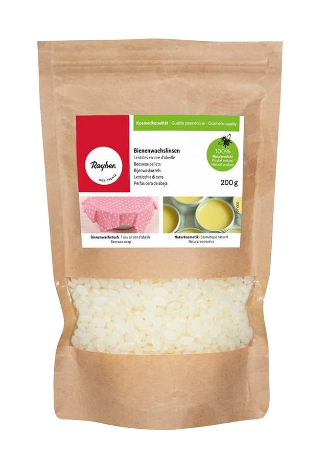 🐝🕯️ Rayher Bienenwachslinsen 200g, Kosmetikqualität, weiß - Deal 23