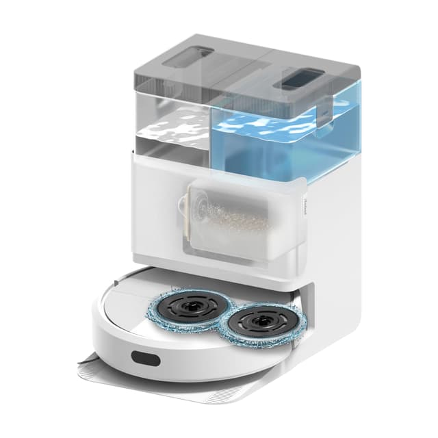 🤖🧹 iRobot Roomba Plus 405 Combo Robot + AutoWash Dock Saugroboter mit Wischfunktion - 75 Tage Entleerung - Weiß