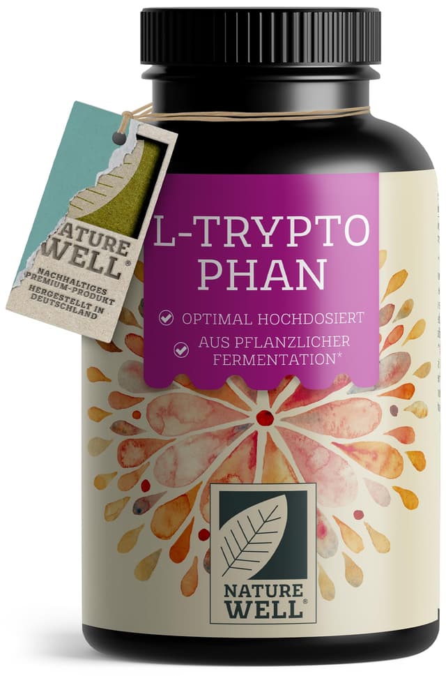 Hochdosiertes L-Tryptophan 500mg Kapseln - Vegane Nahrungsergänzung - 10 Monate Vorrat 🌱🔬
