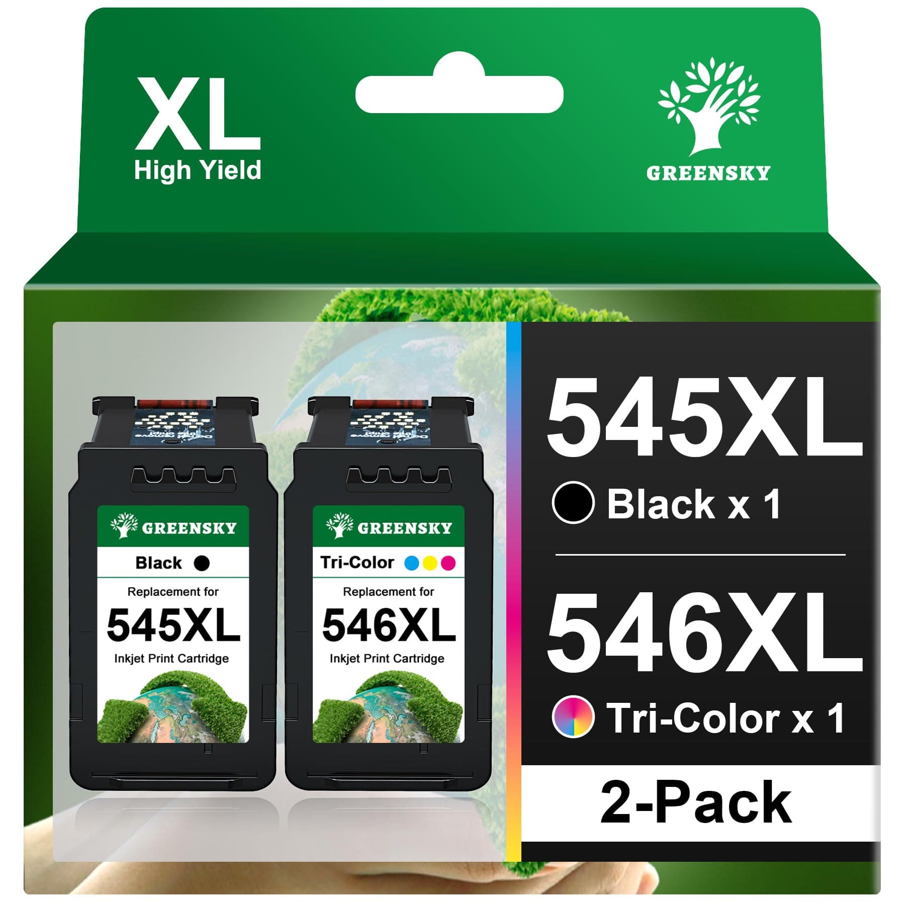 🌟 GREENSKY 545 546 XL Multipack Patronen für Canon Drucker 🖨️