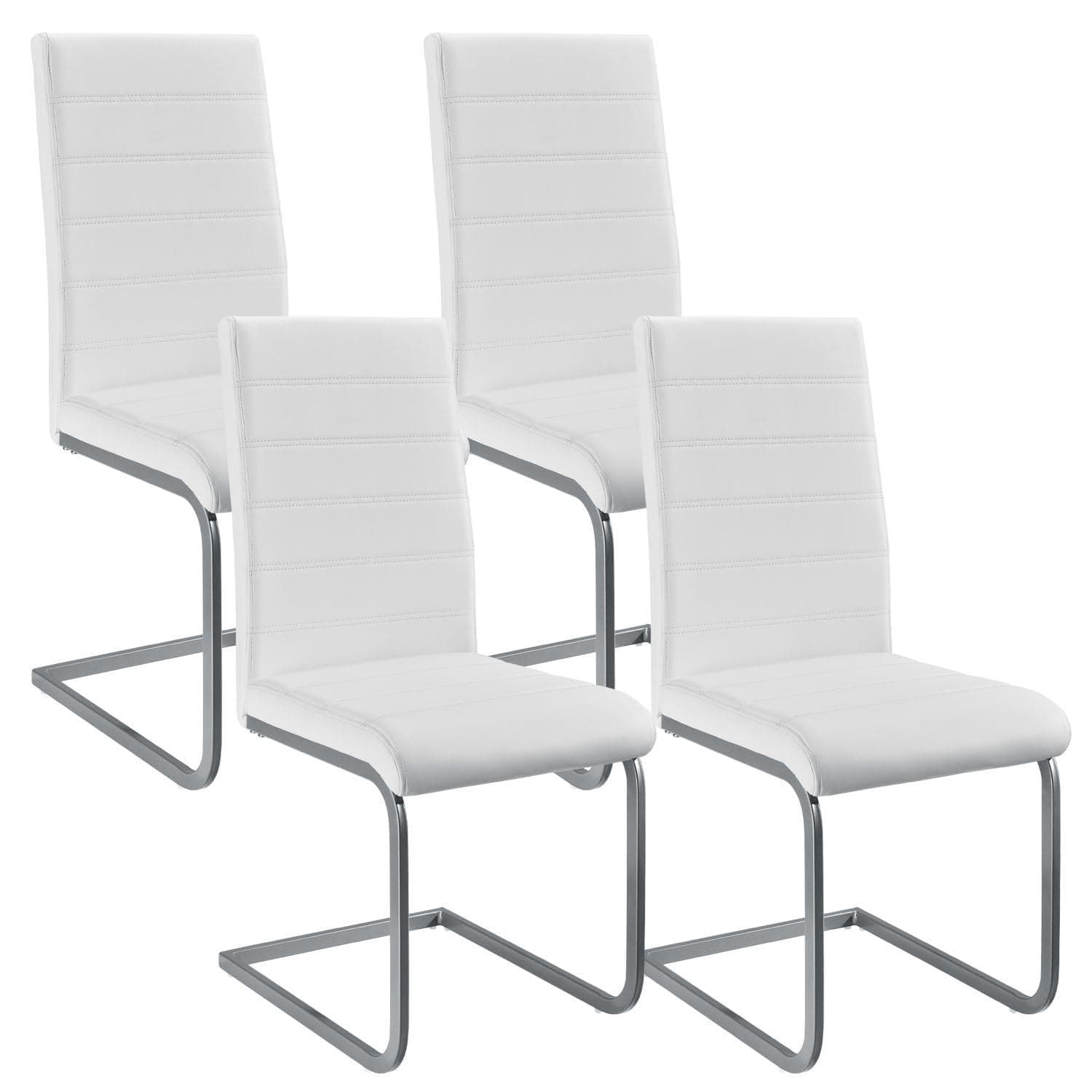 🪑🌟 Juskys Freischwinger Schwingstuhl Vegas 4er Set - Stühle modern für Esszimmer, Wohnzimmer & Küche 🌟🪑
