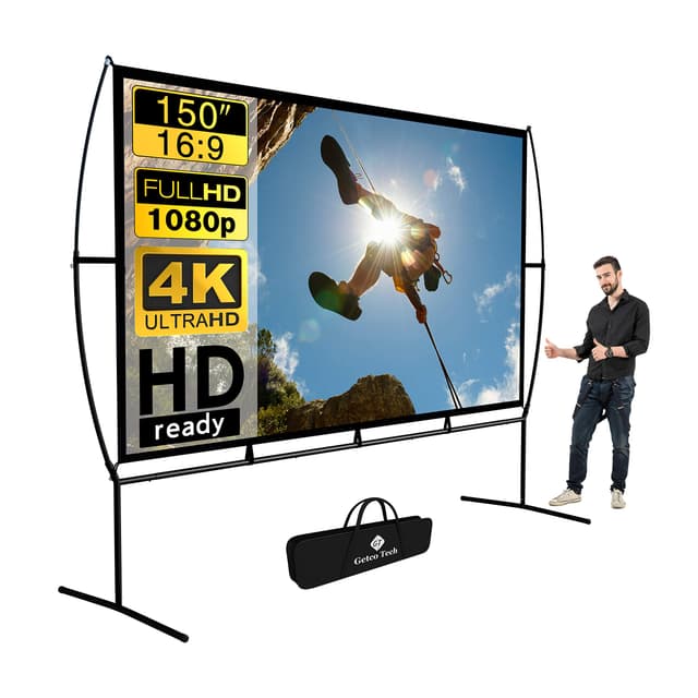 Mobile Beamer Leinwand 150'' 16:9 - Einfache Montage und doppelseitige Projektion 🎥🌟
