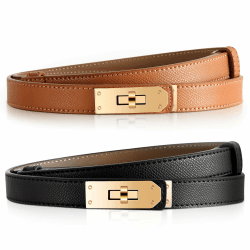 KUOGAS Damen Gürtel Set - Twist Lock Verstellbarer Dünner Gürtel