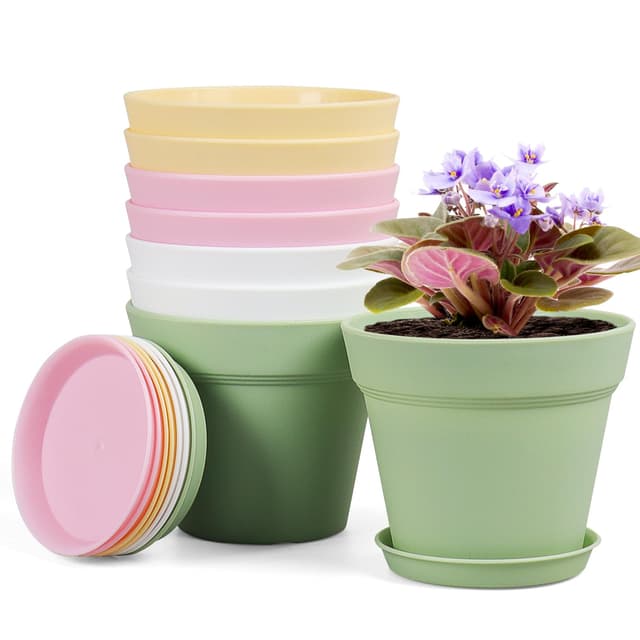 Angebot: Homeuouz 8 Packs Blumentopf mit Untersetzer 🌿🌼