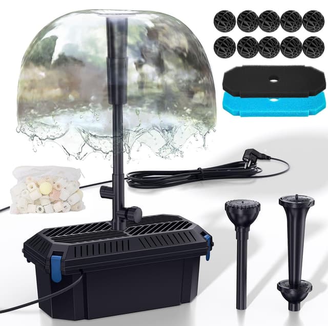 🌿🌊 Biling Teichfilter Komplettset mit Pumpe 2400 l/h für Gartenteich 🌊🌿