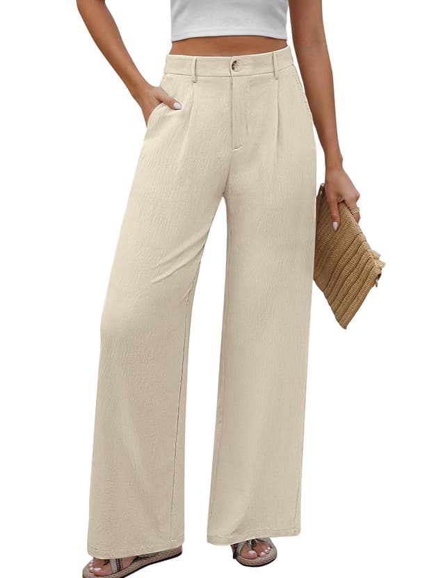 PASUDA Hose Damen Sommer Weites Bein Freizeithose 🌞👖