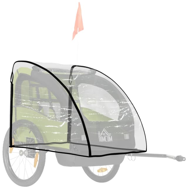 🌧️🚲 HOMCOM Regenschutz für Fahrradanhänger 🌈👶