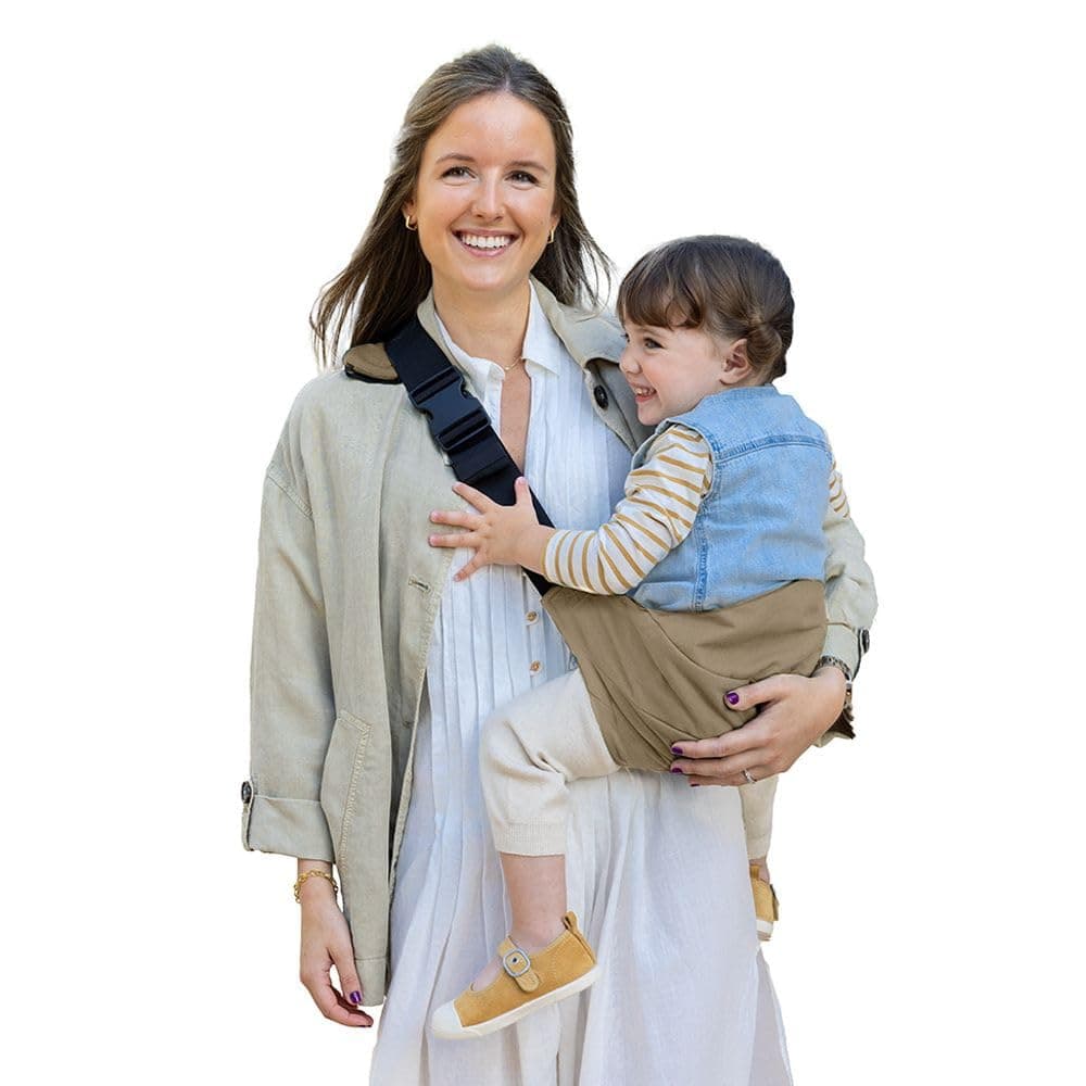 👶 Jané Catch Kindertrage Seitlich Babytragetuch - Braun Sesame 🌟