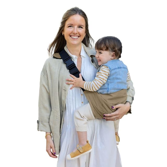 👶 Jané Catch Kindertrage Seitlich Babytragetuch - Braun Sesame 🌟