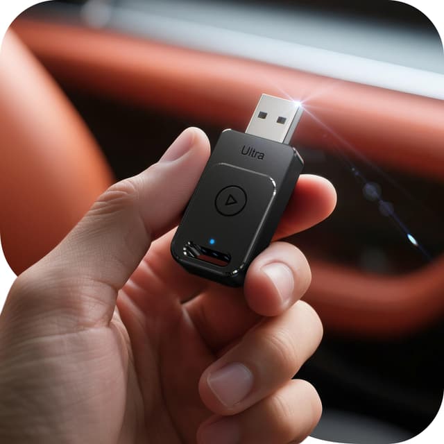 🚗📱 Cleviton Apple Carplay Wireless Adapter | Bluetooth 5.3 & WiFi 6 | Schwarz
