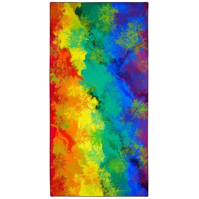 🌞 YISUMEI Mikrofaser Strandtuch XXL 🏖️ Schnelltrocknend & Leicht 🌈 180 x 90 cm Tie Dye-5
