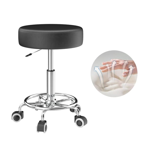 🪑 Hocker höhenverstellbar 49cm-63cm mit Fußstütze 🪑