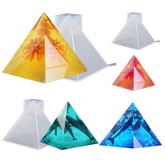 🔮🎁 Bekecidi 3 Stück Pyramidenharz-Formen - Epoxidharz-Formen - Pyramiden-Silikonformen
