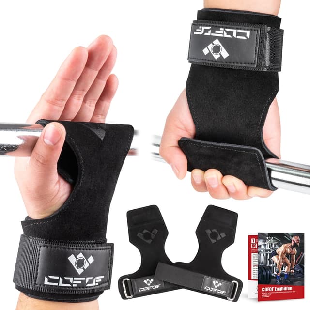 COFOF Zughilfen Leder für Bodybuilding & Krafttraining 💪🏋️