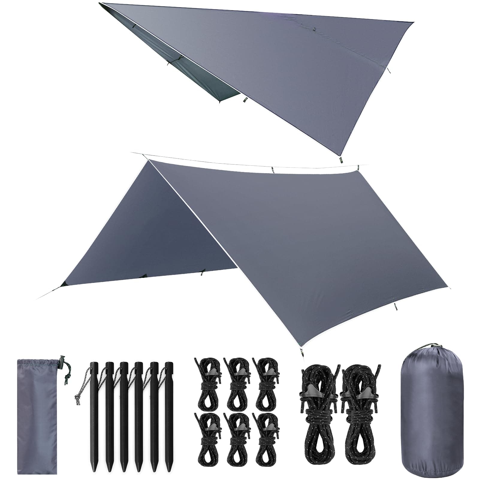 VOSOIR Tarp 3x3/3x5M Wasserdicht - Ultraleicht Camping Zeltplane 😎🏕️