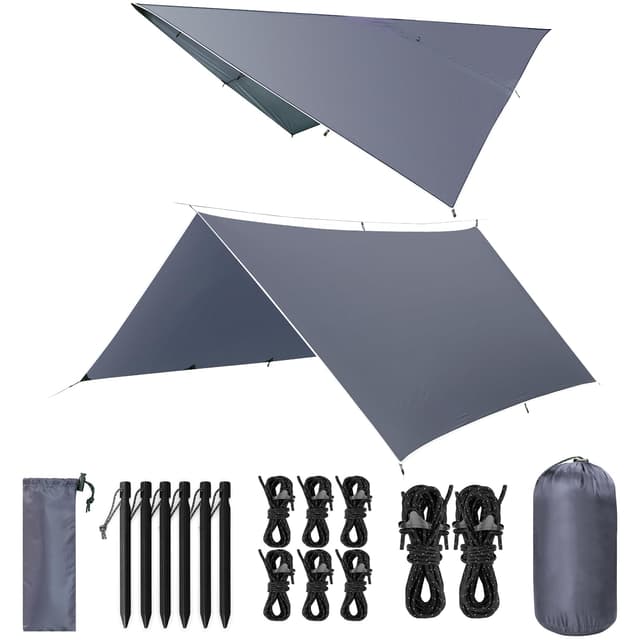 VOSOIR Tarp 3x3/3x5M Wasserdicht - Ultraleicht Camping Zeltplane 😎🏕️
