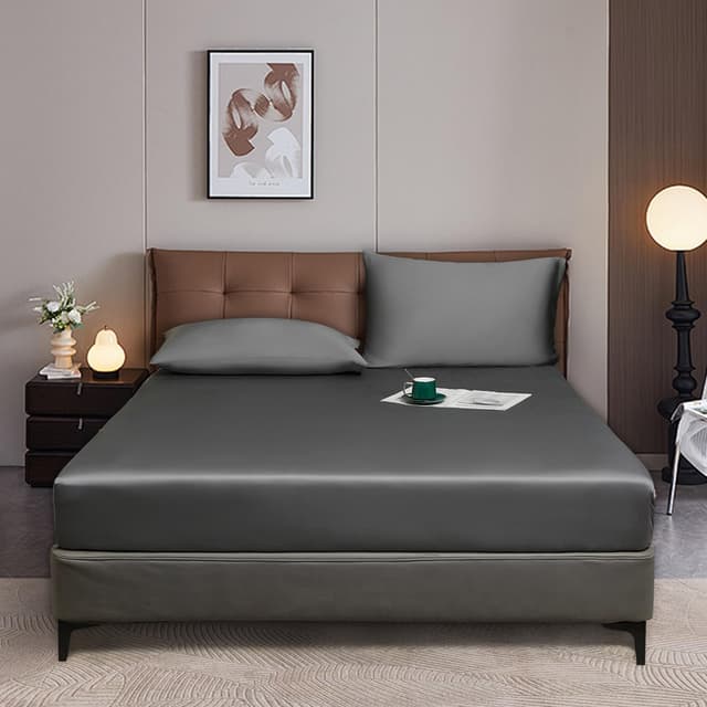 Angebot: Luofanfei Spannbettlaken 180x200 Grau Anthrazit 😍🛏️