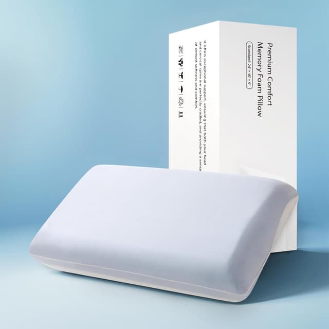 EGO Home Memory Foam Kopfkissen 60x40 cm 🌙🌟 - Ergonomisches Nackenstützkissen
