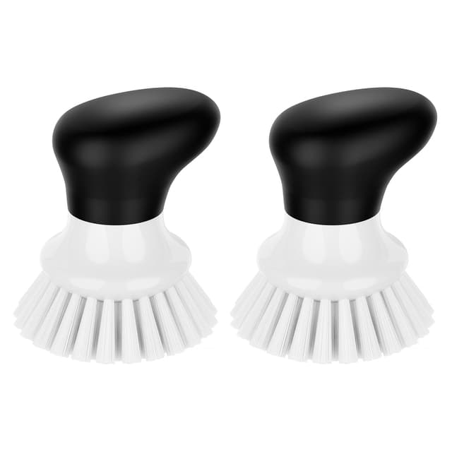 🌟 MR.SIGA Spülbürste mit ergonomischem Griff, Handflächenbürste für Geschirr, Töpfe, Pfannen zur Küchen Reinigung, Weiß, 2 Stücke 🌟