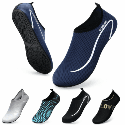 🌊👟 WateLves Wasserschuhe Badeschuhe Damen Herren Aquaschuhe 34-47EU 50/51 EU A Linie Dunkelblaue 🏄‍♂️