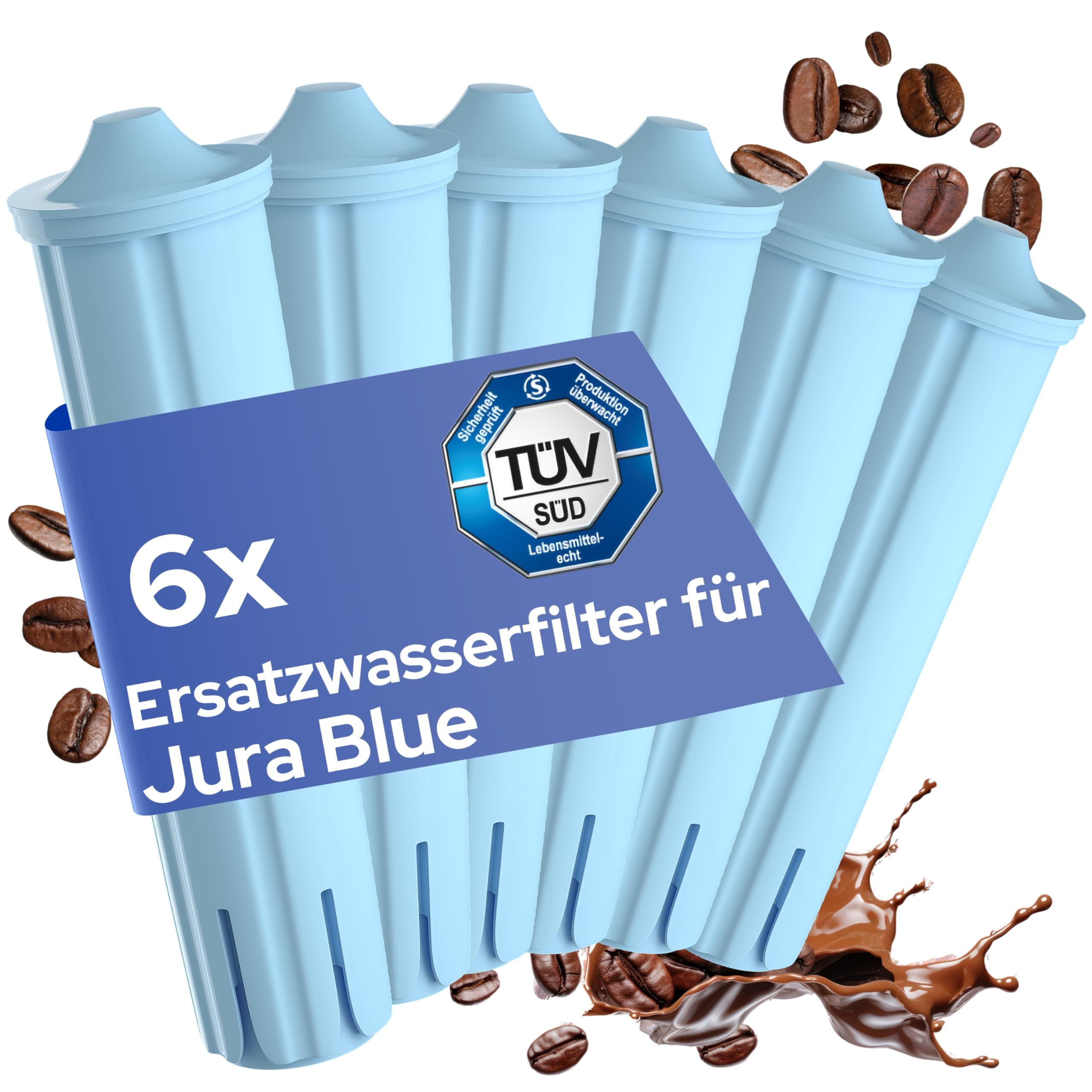 MILUX Filterpatrone für Jura Blue - 6er Set 💧🌿 Ersatz für Claris Blue Wasserfilter