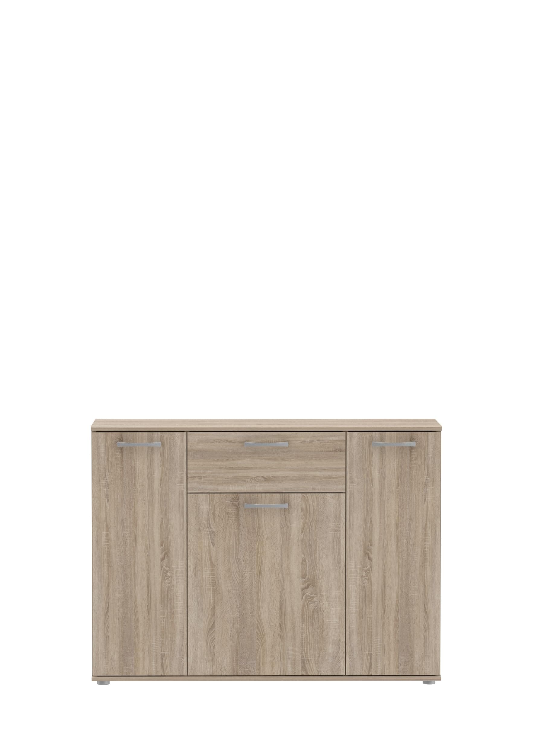 🌟 Reduzierter Preis! 🌟 Forte NIKO Kommode: Sonoma Eiche, B x H x T: 109,6 x 81,7 x 28,9 cm