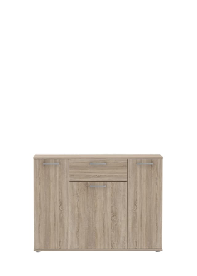 🌟 Reduzierter Preis! 🌟 Forte NIKO Kommode: Sonoma Eiche, B x H x T: 109,6 x 81,7 x 28,9 cm