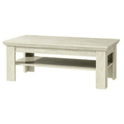 🌟 DEAL: FORTE Kashmir Couchtisch aus Pinie Weiß - Landhausstil 🌟