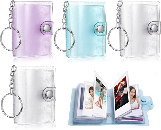 📸🔑 4 Stück Mini Fotoalben & Schlüsselanhänger Deal 🎁