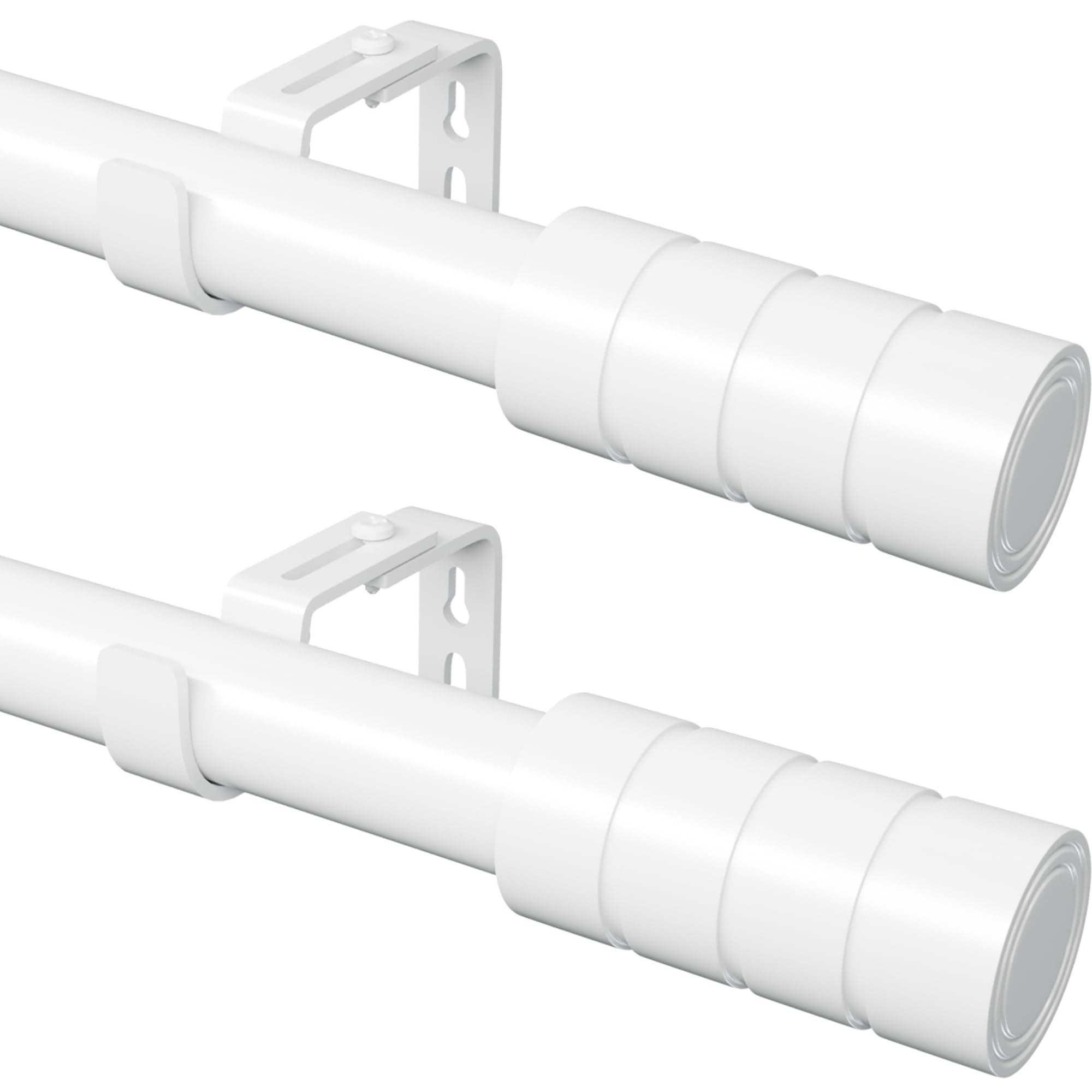 🌟 Ausziehbare Gardinenstange Weiß 90-175CM (2 Stücke) - Angebot