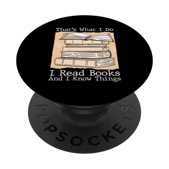 📚 PopSockets mit austauschbarem PopGrip Standard - Tolles Buchliebhaber-Shirt für Männer und Frauen