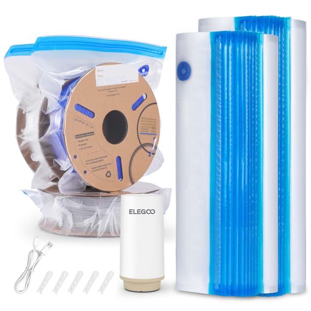 🔥 ELEGOO 3D-Druck Filament Lagerung Vakuum-Kit mit Autopumpe und Dichtung Clips! 🚀